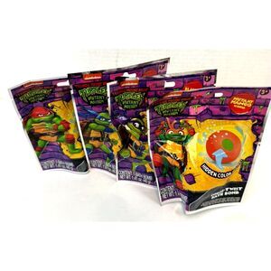 Teenage Mutant‎ Ninja Turtles TMNT Mutant Mayhem Color Twist Bath Bombs 4 Pc Set